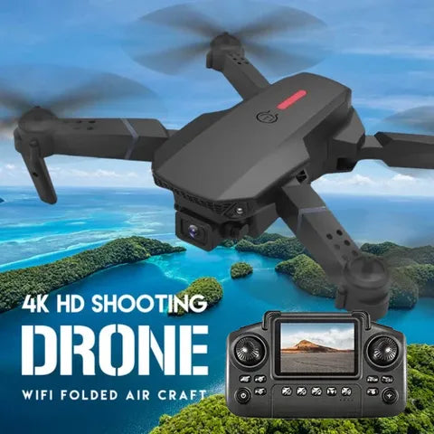 E88 Air Foldable RC Drone with Dual Camera | Remote Control || طائرة بدون طيار قابلة للطي E88 Air مزودة بكاميرا مزدوجة | جهاز تحكم عن بعد