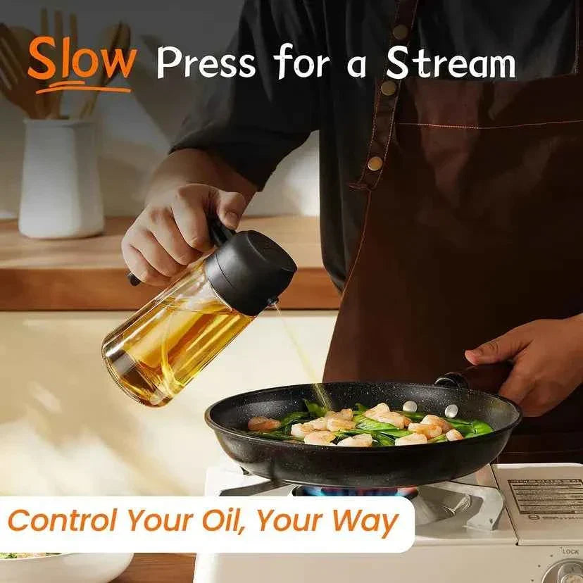 Oil Dispenser and Sprayer for Precise and Mess-Free Cooking