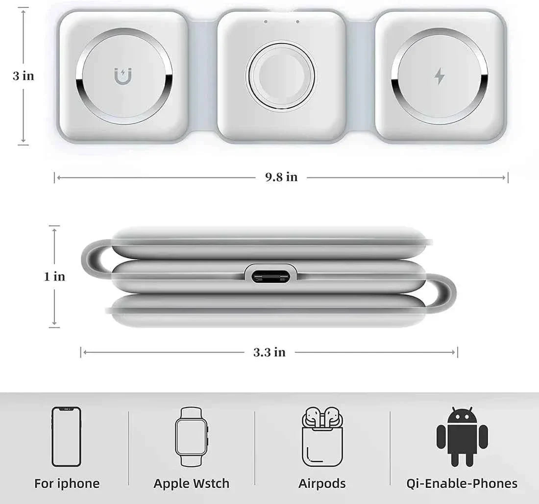 3-in-1 Wireless Charger for Effortless Device Charging