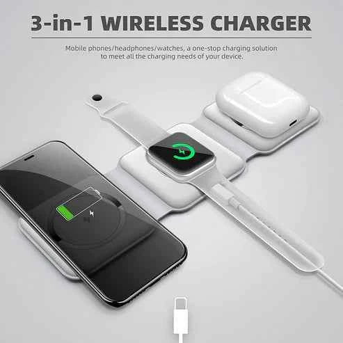 3-in-1 Wireless Charger for Effortless Device Charging