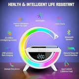 Digital Wireless Charger Speaker - Sleek Design with LED Features