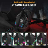 Gaming Headset RGB Wired Computer Headset for PS4