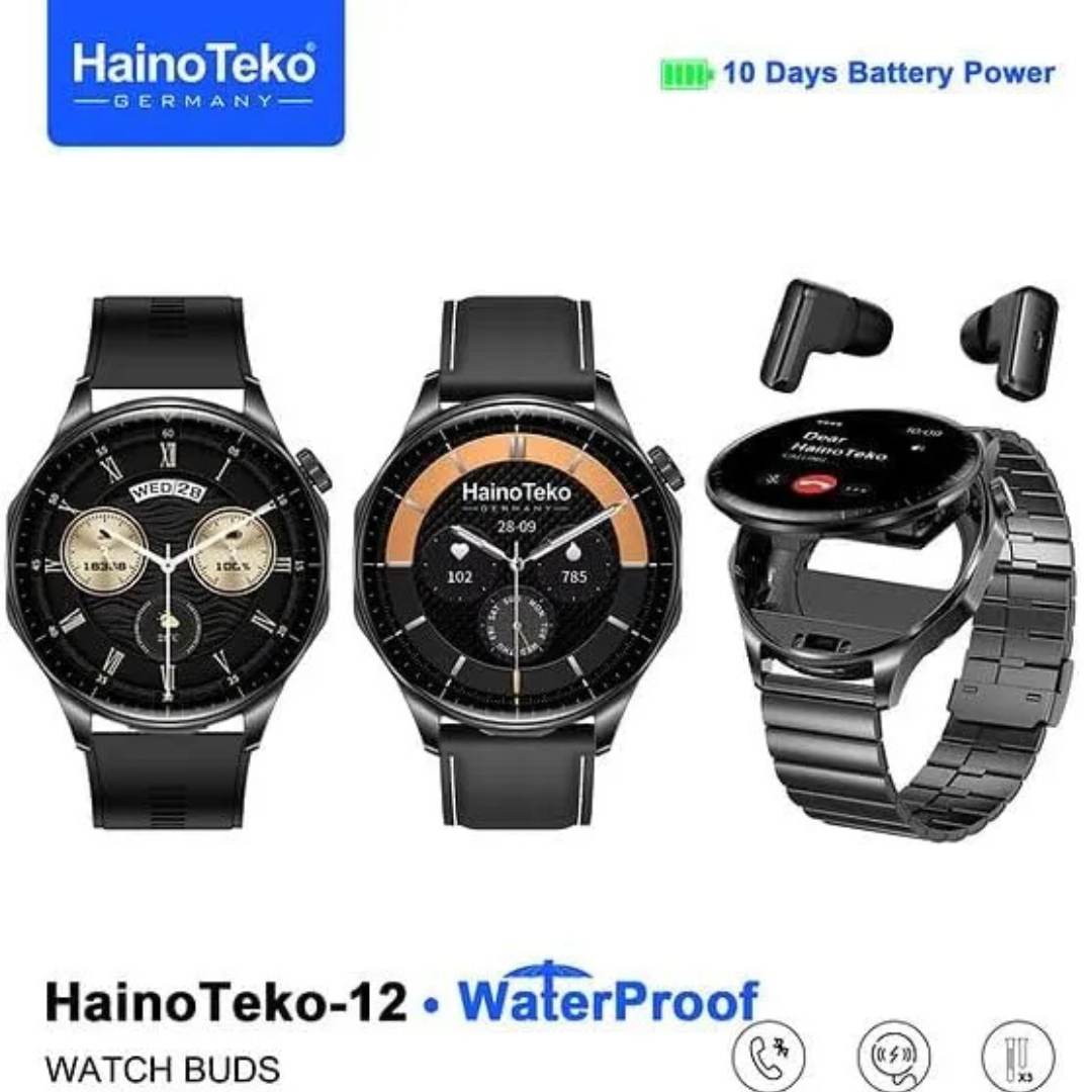 HainoTeko12 Waterproof Smartwatch - Your Ultimate Fitness Tracker and Stylish Companion