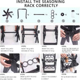 Spice Rack Organizer with 18 Spice Jars for Elegant Kitchen Storage
