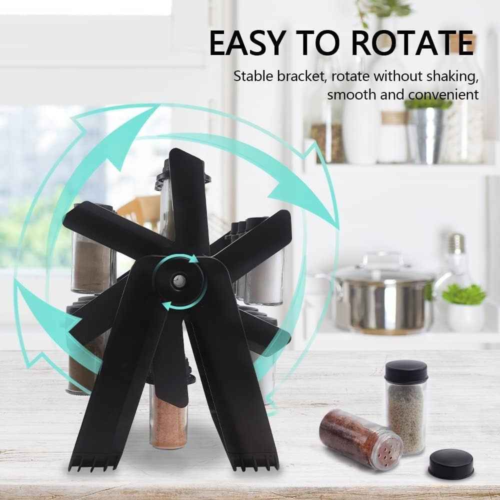 Spice Rack Organizer with 18 Spice Jars for Elegant Kitchen Storage